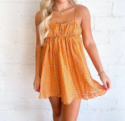 Shop Sky To Moon Sweet Talk Dress In Multi In Orange