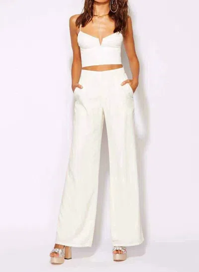 Shop Blue Life Trent Wide Leg Pant In Pristine In White
