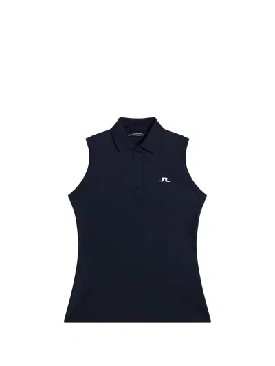Shop J. Lindeberg Lale Sleeveless Top In Jl Navy In Blue