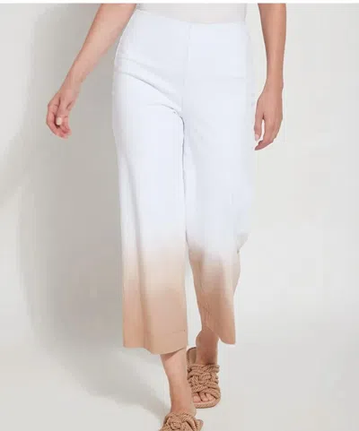 Shop Lyssé Cropped Wide Leg Ombre Pants In Multi In White