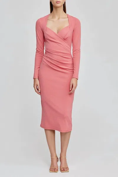 Shop Acler Marwood Dress In Pansy Pink