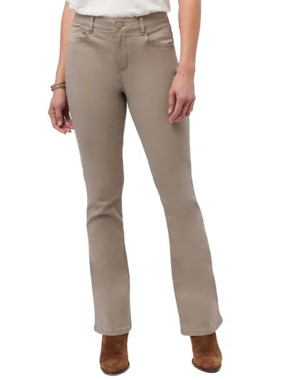 Shop Democracy Moonrock High Rise Itty Bitty Bootcut Pants In Grey In Beige