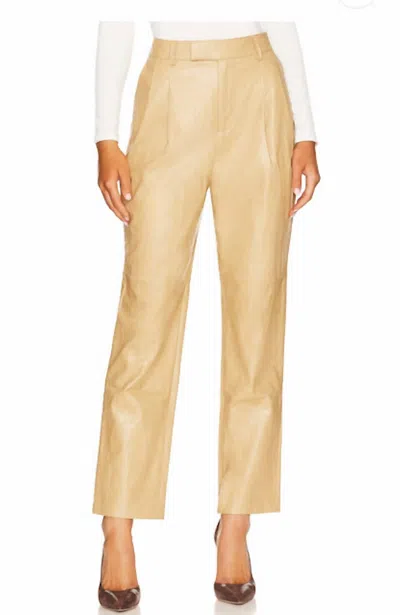 Shop Rails Jo Faux Leather Pant In Cafe In Yellow