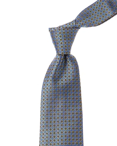 Shop Brooks Brothers Light/pastel Blue Mini Geo Neat Silk Tie