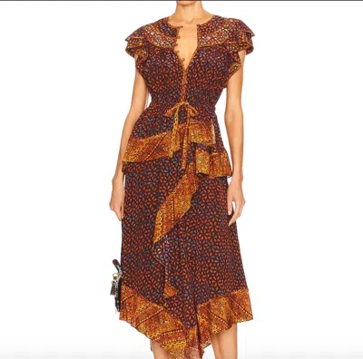 Shop Ulla Johnson Netra Dress In Agate In Brown