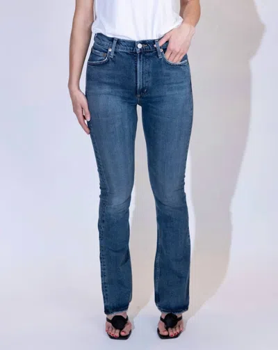 Shop Agolde Nico Boot Jean In Captivate In Blue