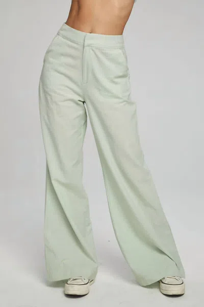 Shop Chaser Simone Trousers In Sage In Beige