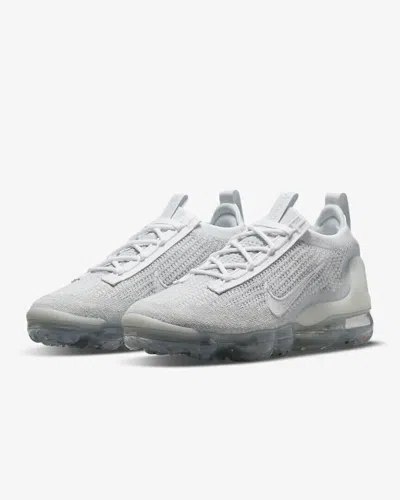 Shop Nike Air Vapormax 2021 Fk Dc4112-100 Women's White Silver Running Shoes 5.5 Mic1