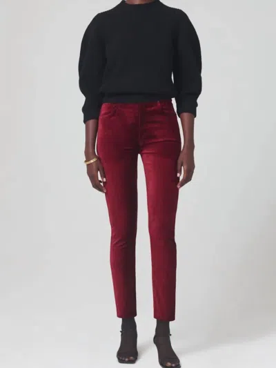 Shop Citizens Of Humanity Jolene High Rise Vintage Slim Jean In Lava In Red