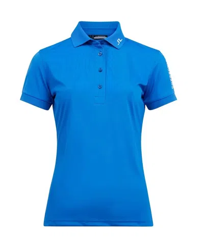 Shop J. Lindeberg Women's Tour Tech Golf Polo In Skydiver In Blue