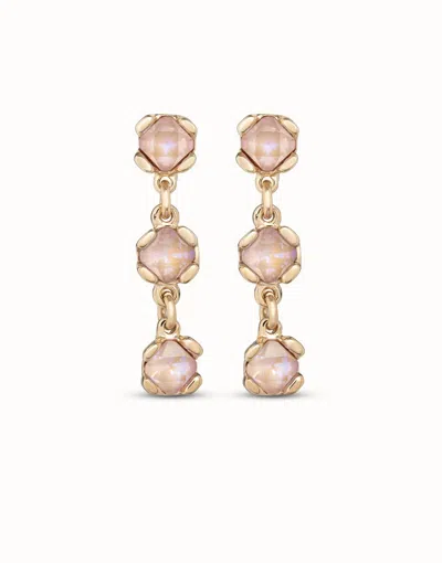 Shop Unode50 Women's Sublime Earrings In Pink/gold