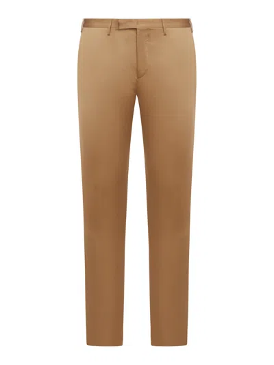 Shop Pt Torino Skinny Pants In Tech Popeline In Brown