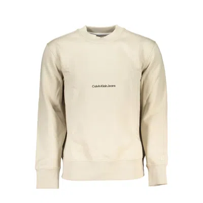 Shop Calvin Klein Beige Cotton Sweater