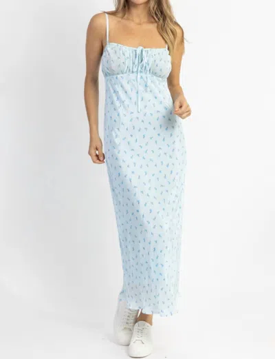 Blue Blush Emmy Floral Midi Dress In Blue In Blue