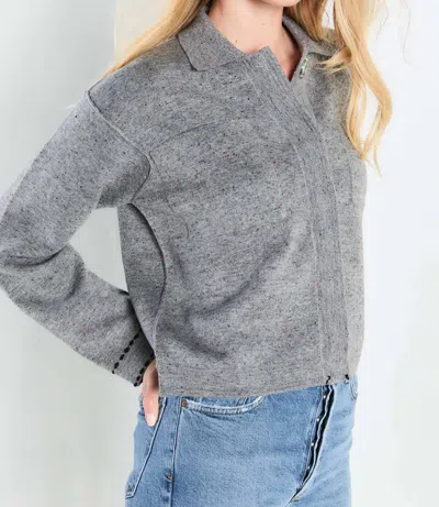 Shop Lisa Todd Off Duty Jacket In Grey Speckle In Multi