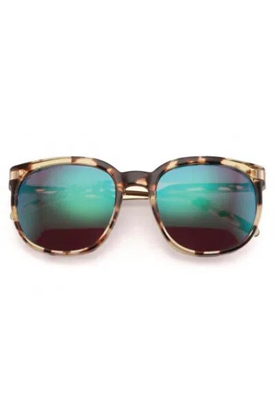 Shop Wildfox Geena Deluxe Sunglasses In Tortoise In Green