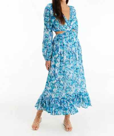 Shop Allison New York Everly Maxi Dress In Floral Haze In Blue