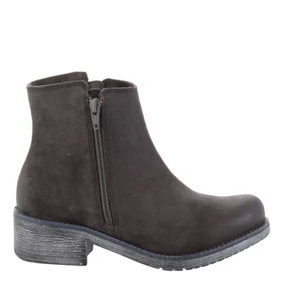 Shop Naot Women's Wander Boot In Brushed Oily Midnight Suede In Grey