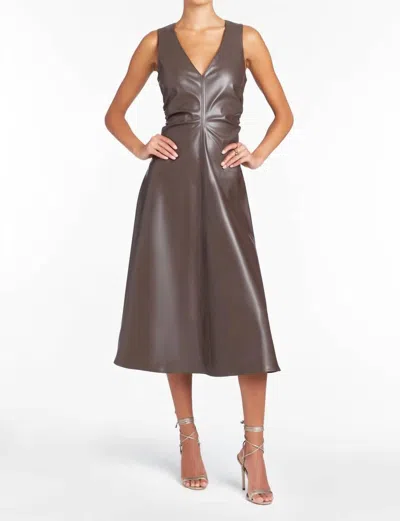 Shop Amanda Uprichard Sabal Dress In Chocolate In Black