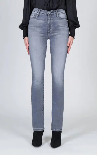 Shop Black Orchid Megan Slim Straight Jeans In All Night Long In Grey