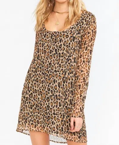 Shop Show Me Your Mumu Nakita Dress In Cheetah Fever Beading In Brown