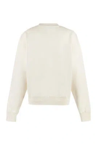 Pre-owned Jil Sander Logo Detail Cotton Sweatshirt M In Beige