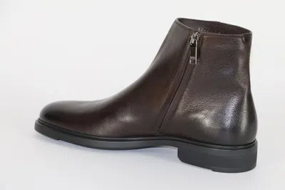 Pre-owned Hugo Boss Chelsea Boots, Mod. Firstclass_zipb_grwm, Size 42 / Uk 8 / Us 9 In Brown