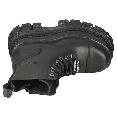 Pre-owned New Rock Rock M-mili083cct-c4 Unisex Black Platform Boots - 10.5 Us