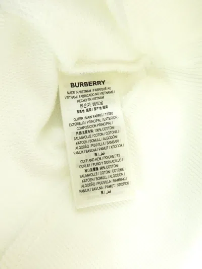 Pre-owned Burberry $510  Jarrad White Cotton Icon Stripe Collar Black Logo Sweater M