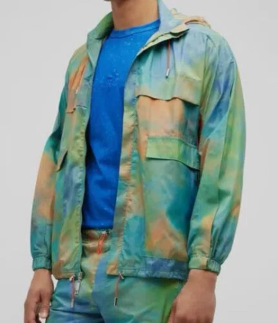 Pre-owned Ahluwalia $820  Men's Green Jwala Full-zip Hooded Jacket Coat Size L