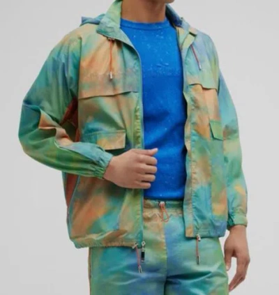 Pre-owned Ahluwalia $820  Men's Green Jwala Full-zip Hooded Jacket Coat Size L