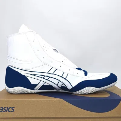 Pre-owned Asics Wrestling Shoes 1083a001 White Navy/white(navy) Ex-eo(twr900) Successor In White Navy,white(navy)