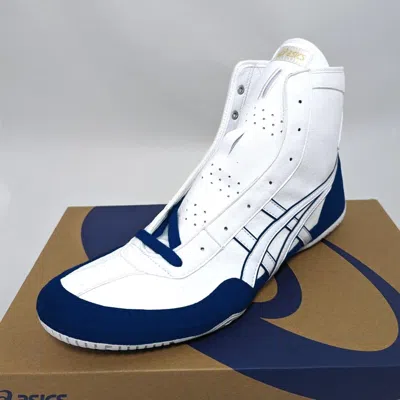 Pre-owned Asics Wrestling Shoes 1083a001 White Navy/white(navy) Ex-eo(twr900) Successor In White Navy,white(navy)