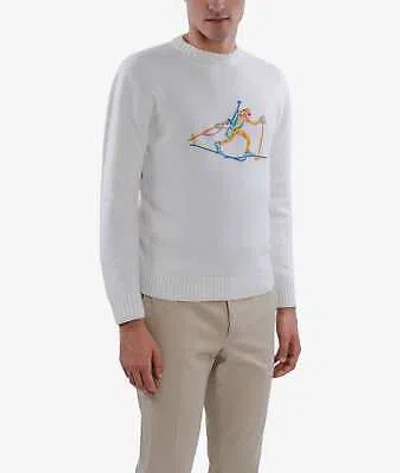 Pre-owned Larusmiani Sweater 'pink Panther' Sweater In White