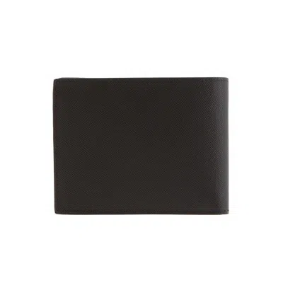 Pre-owned Montblanc Sartorial Leather 2 View Pockets Wallet Purse Card Holder For Men In Black