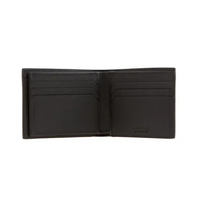 Pre-owned Montblanc Sartorial Leather 2 View Pockets Wallet Purse Card Holder For Men In Black