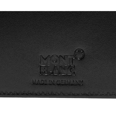Pre-owned Montblanc Meisterstück Leather Passport Holder Cover Wallet Case Purse For Men In Black