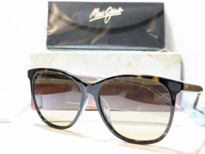 Pre-owned Maui Jim Isola Tortoise Tan Arms / Hcl Bronze Polarized Sunglasses Mj821-10e