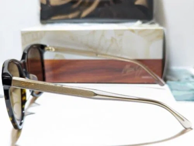 Pre-owned Maui Jim Isola Tortoise Tan Arms / Hcl Bronze Polarized Sunglasses Mj821-10e