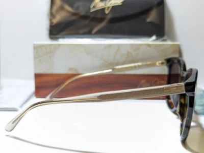 Pre-owned Maui Jim Isola Tortoise Tan Arms / Hcl Bronze Polarized Sunglasses Mj821-10e