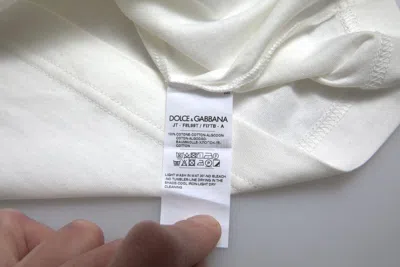 Pre-owned Dolce & Gabbana Top White Bring Me To The Moon T-shirt It40 / Us6 / S Rrp 520usd