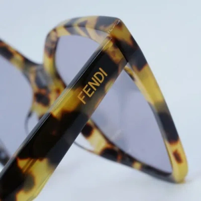 Pre-owned Fendi Fe40010u 55c Tokyo Havana/silver Mirror 55-16-145 Sunglasses