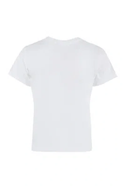 Pre-owned Alexander Wang Logo Cotton T-shirt In White