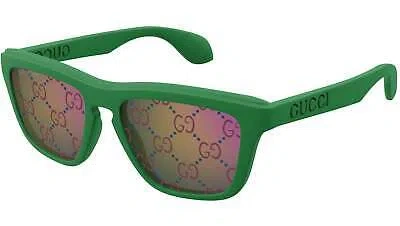 Pre-owned Gucci Gg1571s-004 Green Sunglasses In Blue
