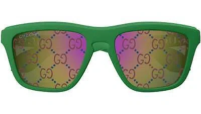 Pre-owned Gucci Gg1571s-004 Green Sunglasses In Blue