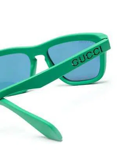 Pre-owned Gucci Gg1571s-004 Green Sunglasses In Blue
