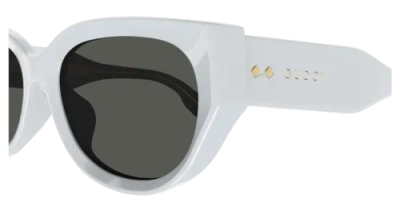 Pre-owned Gucci Gg1532sa-003-54 Grey Sunglasses In Gray