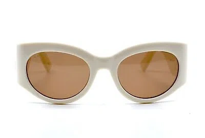 Pre-owned Gucci Gg1544s-004-53 Ivory Sunglasses In Brown