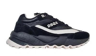 Pre-owned Dsquared2 Men's Shoes Sneakers Free M063 Black And White