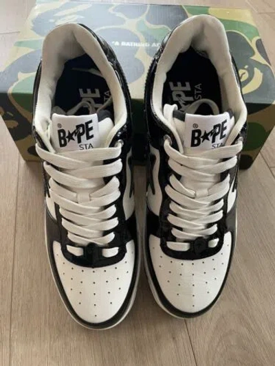 Pre-owned A Bathing Ape Bapesta Patent Leather Twisted Ape Multiple Sizes 100% Authentic In Black